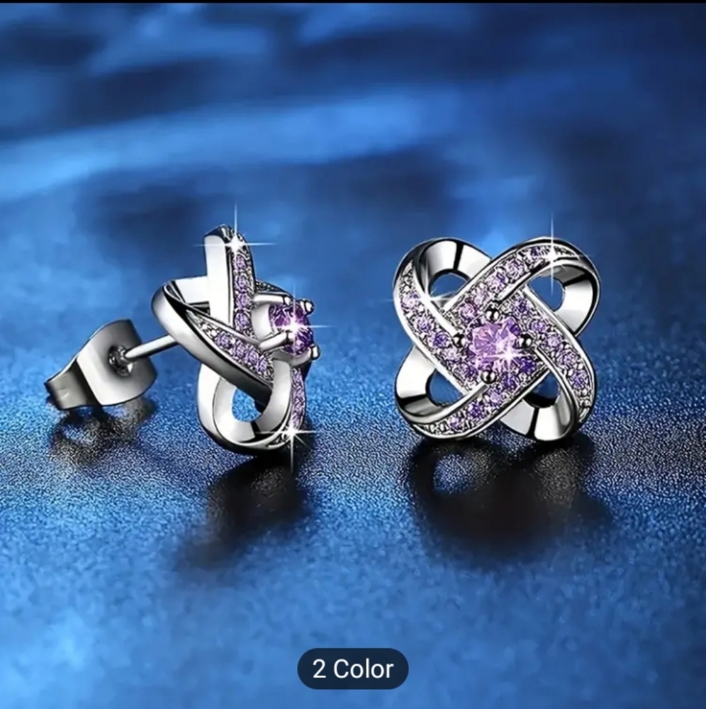 Elegant Purple Earrings